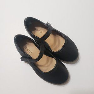 Old Navy Mary Jane Flats Girls Size 7 Hook and Loop Black Round Toe Child Shoe